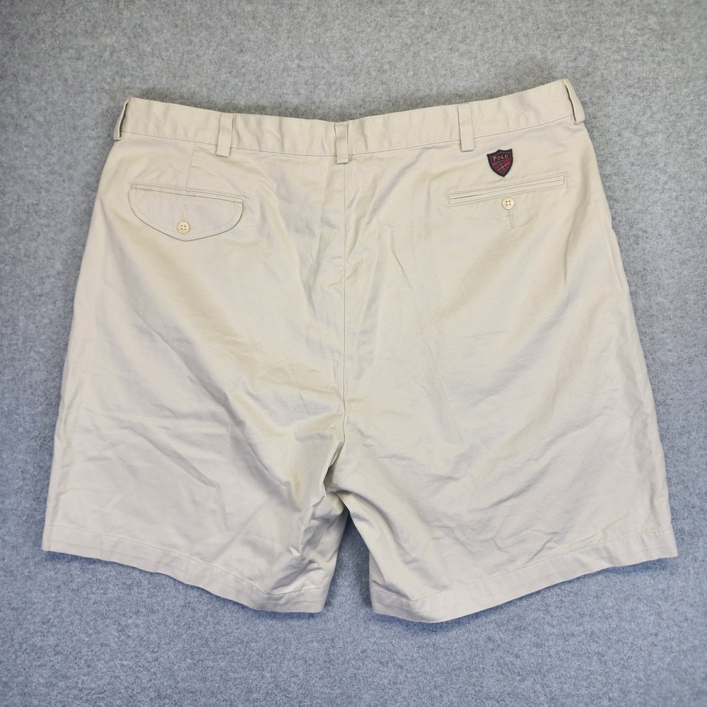 Vintage‎ Polo Golf Ralph Lauren Men's 42 Chino Shorts Khaki Pleated Classic Golf - Picture 2 of 8